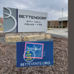Signs like this one at Bettendorf City Hall will be sprouting up across the city marking locations with festivities planned for the Zip Code Celebration.