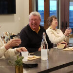 Residents of The Summit enjoy a taste-testing party at Stratus. Besides a wide variety of alcoholic beverages, the facility’s rooftop bar entertains guests with light appetizers and other food choices such as skewers, shrimp cocktail, riblets mini quiche.
