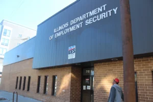 Illinois unemployment rate jobless IDES decline