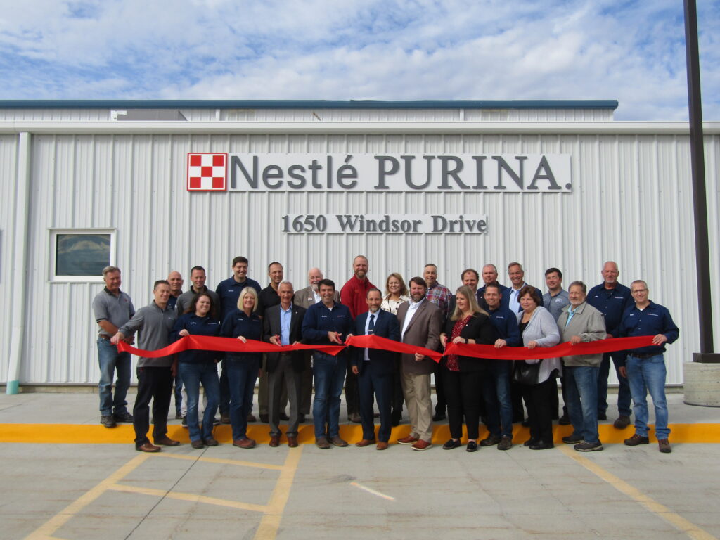 A ribbon-cutting ceremony on Wednesday, Oct. 5, celebrated a $156 million expansion project at the Purina plant in Clinton.