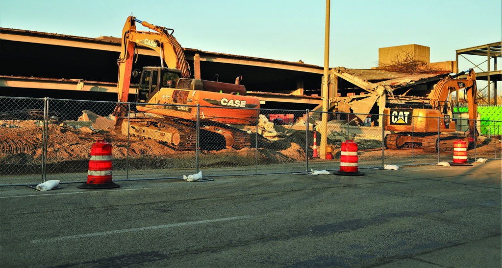 Demolition began in late November. It will be replaced with a new 230-space parking lot expected to be completed by June 15, 2023. The new lot will include interior and exterior decorative street lamps, landscaping, trees and benches. It will also have EV charging stations for electrical vehicles.