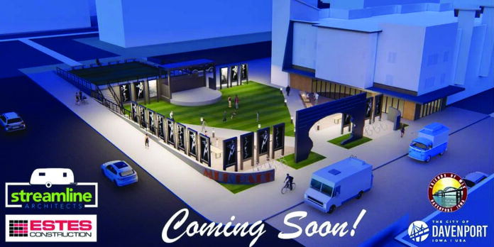 This rendering shows the MLK Park in the works for 501 Brady St., Davenport. CREDIT FRIENDS OF MLK