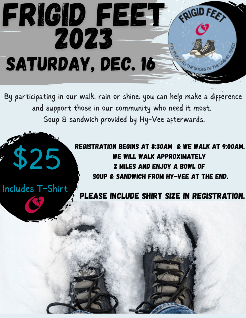 Christian Care Homeless frigid feet