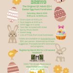 Bunnies Baskets Brews egg hunt hauberg