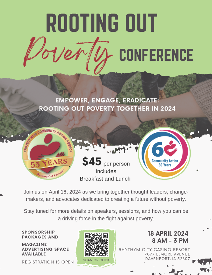 Poverty Conference sign up flyer Rooting Out Poverty Conference