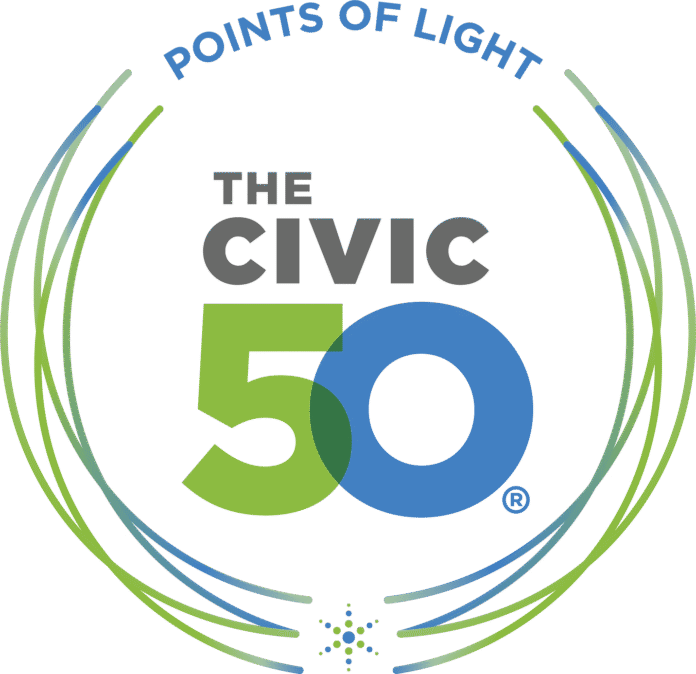 Points of Light volunteerism Deere Civic 50