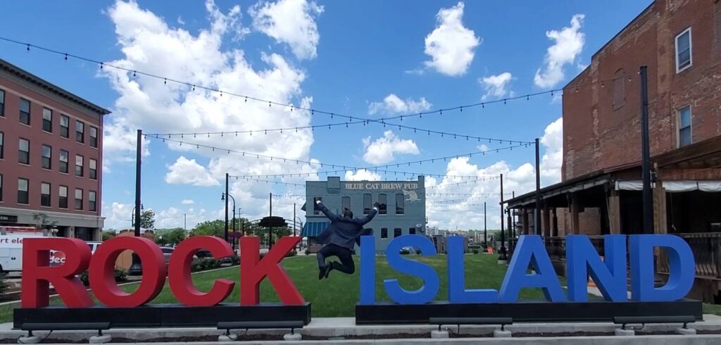 Rock Island letters Ashley Harris Rock Island Downtown Alliance