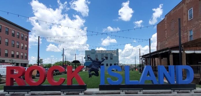Mayor Harris 2 Rock Island letters Ashley Harris Rock Island Downtown Alliance