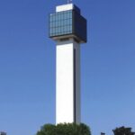 The former KONE tower in downtown Moline — built 60 years ago by Montgomery Elevator — will be converted into a testing hub for Hyprlift’s new ropeless elevator known as HYPR-1. CREDIT HYPRLIFT