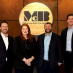 Members of the McCarthy-Bush Corp. team include, from left, Ben Bush, sales and business development director for Oertel Metal Works; Maureen (Bush) Roe, project contracting and risk manager for McCarthy Improvement; Mike Bush, the new CEO of the McCarthy-Bush Corp.; and John Bush, construction controller with McCarthy-Bush. CREDIT MCCARTHY-BUSH CORP.
