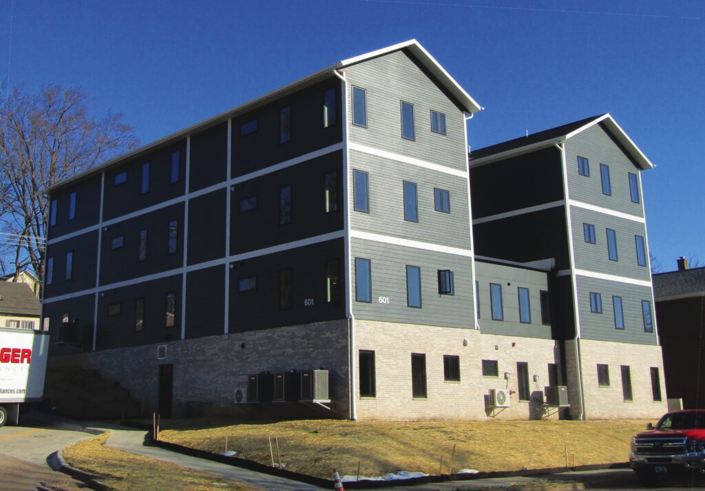 This is the new $3.8 million Ries Harbor Apartments complex in Muscatine on Thursday, March 18. PHOTOS BY DAVE THOMPSON