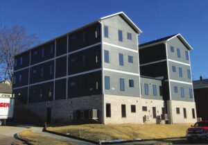 This is the new $3.8 million Ries Harbor Apartments complex in Muscatine on Thursday, March 18. PHOTOS BY DAVE THOMPSON