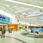 This rendering illustrates some of the design and modernization changes planned at the Quad Cities International Airport. CREDIT QCIA
